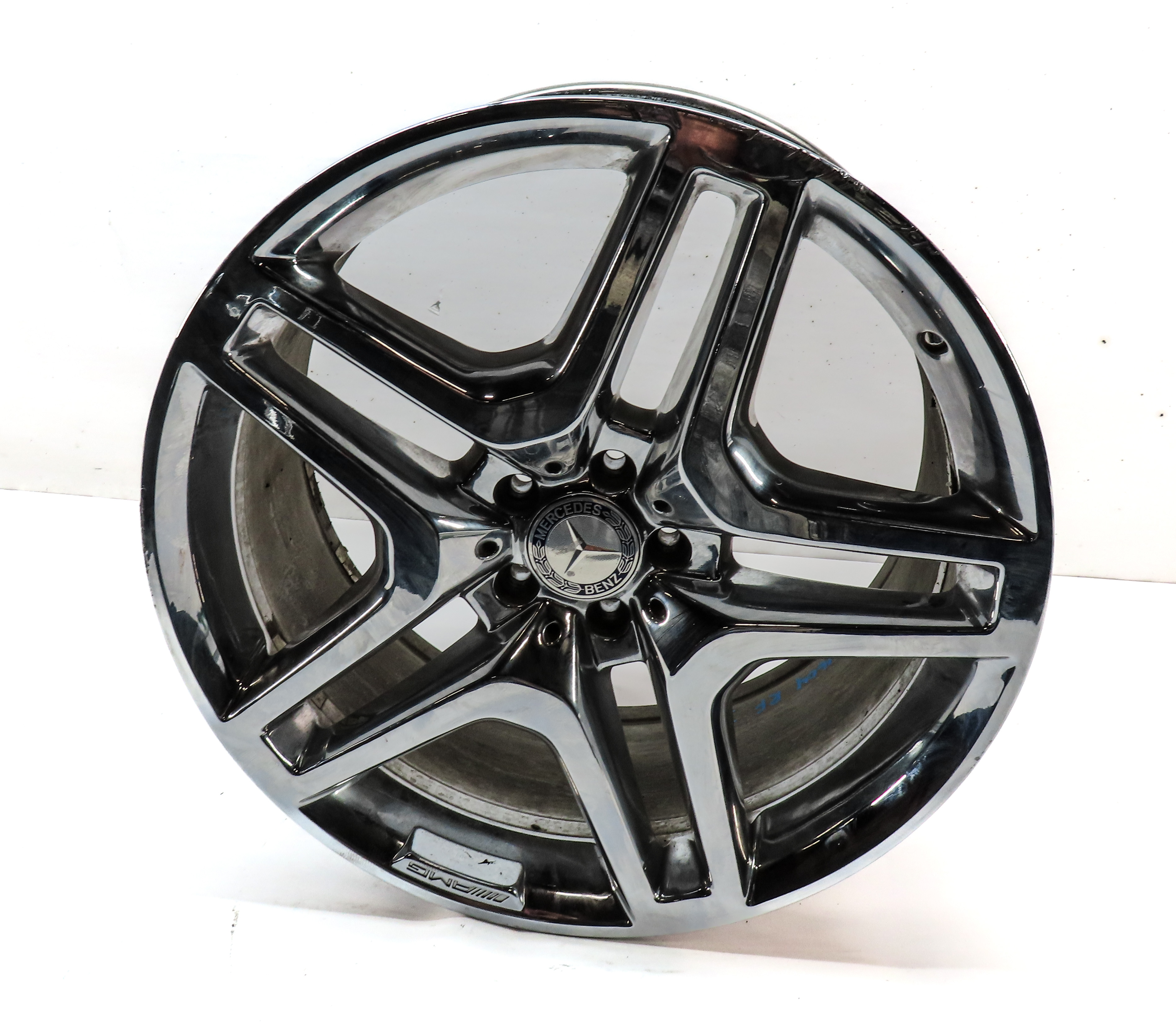 13-19 MERCEDES GL350 GL450 GL550 GLS X166 21x10 ALUMINUM 10 SPOKE AMG WHEEL RIM — exact item pictured